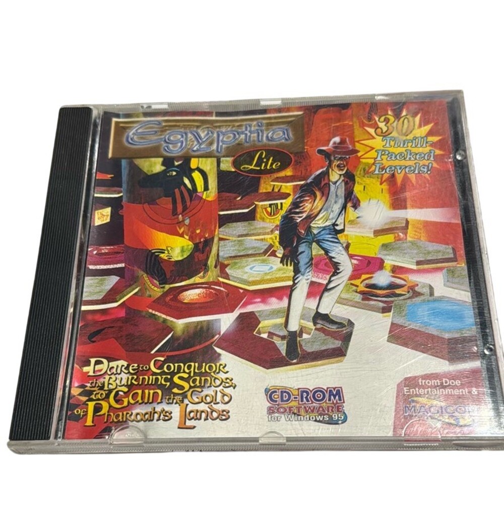 RARE VINTAGE EGYPTIA LITE CD ROM GAME 30 LEVELS - MAGICOM IBM CANADA WIN 95 & UP